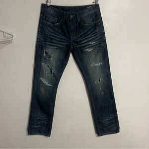 Buffalo David Bitton Six Slim Straight Distressed Jeans Size 31x32